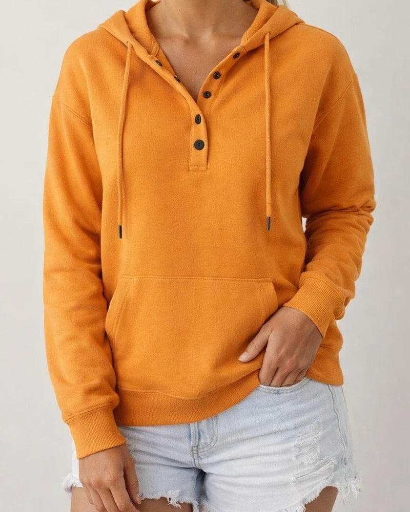 Women's Fashion Ladies Temperament Elegant Commuter Solid Color Pullover Hooded Drawstring Insert Pockets Sweater | JRSEE:cfc1137c-cdbb-42c2-b090-891fa7bb8497