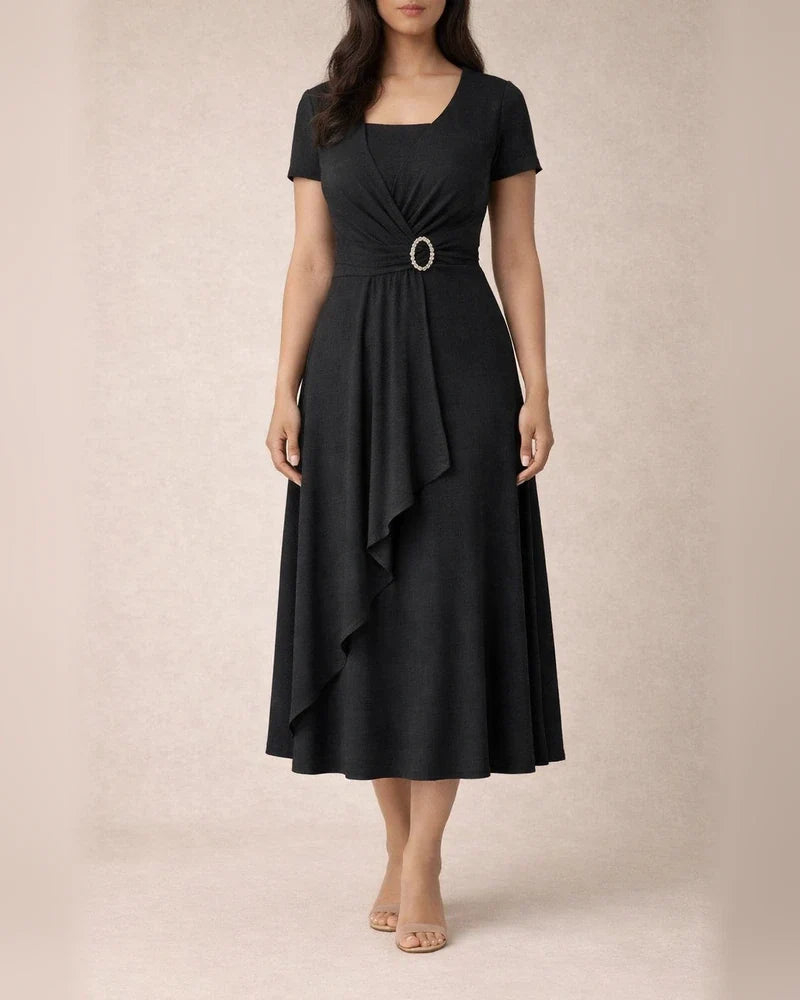 Women's Fashionable and Elegant Asymmetrical Full-Skirted V-neck Solid-Color Dress | JRSEE:69ae4fbe36 | JRSEE:e10b5c40-c9a5-4f1d-983d-35bc56651bfc | JRSEE:5f352202-bed9-40b5-93fb-7d0967e3ff2c | JRSEE:31d78aba-5134-4f3e-85d3-27f6c5165f83