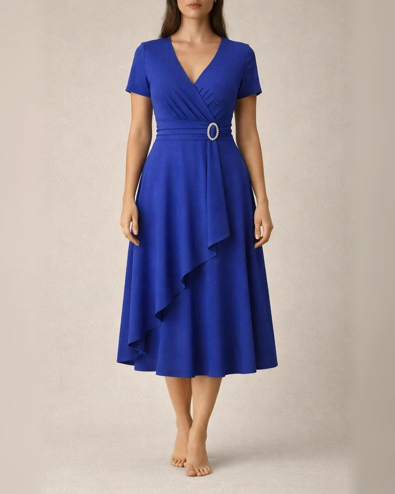 Women's Fashionable and Elegant Asymmetrical Full-Skirted V-neck Solid-Color Dress | JRSEE:0e851c9ff8 | JRSEE:fb5151e0-f3e9-4f2e-89ab-aaabafd66ca8 | JRSEE:c492d350-75fb-4892-9c13-1650117906c9