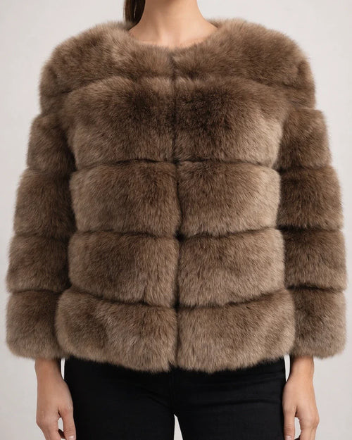 Women's Faux Fur Coat Active Elegant Comfortable Street Style Faux Fur Trim Outdoor Daily Wear Vacation Going out Faux Fur Short Coat Winter Fall Purple Pink Fuchsia Open Front Collarless Regular Fit | JRSEE:b8b9efc4-c836-4935-8ddd-f306326b05e8