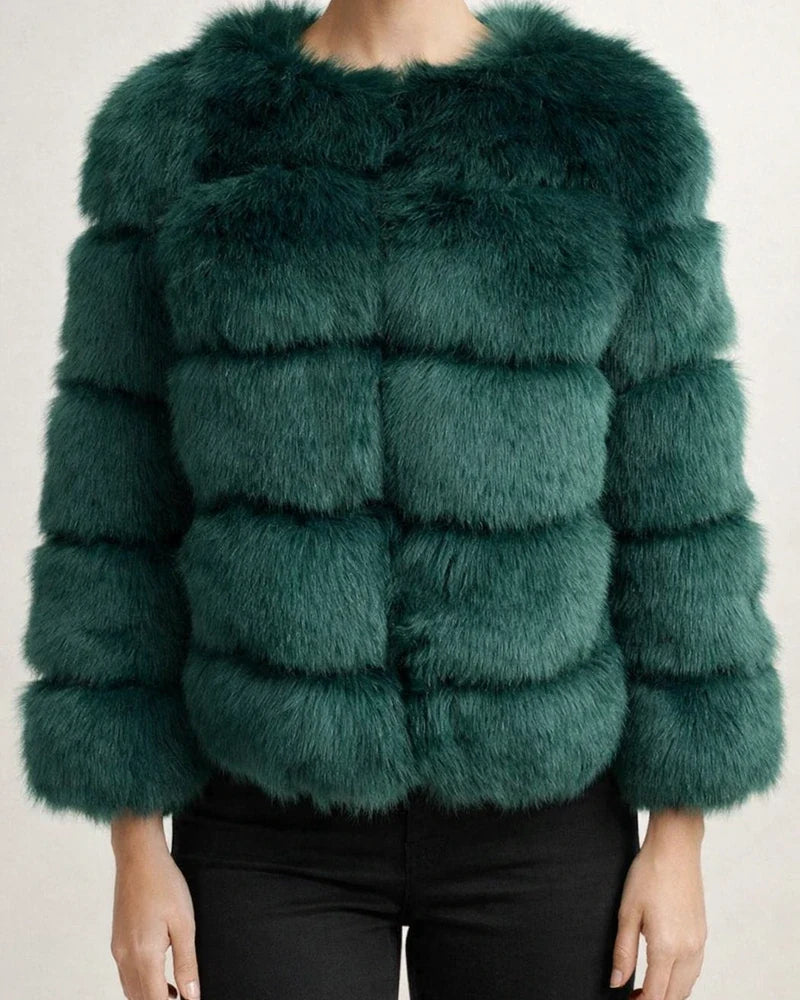 Women's Faux Fur Coat Active Elegant Comfortable Street Style Faux Fur Trim Outdoor Daily Wear Vacation Going out Faux Fur Short Coat Winter Fall Purple Pink Fuchsia Open Front Collarless Regular Fit | JRSEE:ca4f4971-58d2-4e14-8496-7d7620715727