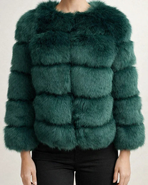 Women's Faux Fur Coat Active Elegant Comfortable Street Style Faux Fur Trim Outdoor Daily Wear Vacation Going out Faux Fur Short Coat Winter Fall Purple Pink Fuchsia Open Front Collarless Regular Fit | JRSEE:ca4f4971-58d2-4e14-8496-7d7620715727