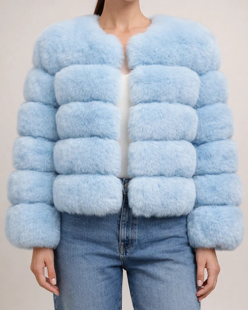Women's Faux Fur Coat Active Elegant Comfortable Street Style Faux Fur Trim Outdoor Daily Wear Vacation Going out Faux Fur Short Coat Winter Fall Purple Pink Fuchsia Open Front Collarless Regular Fit | JRSEE:381d3029-2c5a-4b9d-a7e4-e33149f2c337