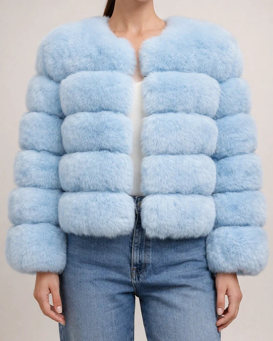 Women's Faux Fur Coat Active Elegant Comfortable Street Style Faux Fur Trim Outdoor Daily Wear Vacation Going out Faux Fur Short Coat Winter Fall Purple Pink Fuchsia Open Front Collarless Regular Fit | JRSEE:381d3029-2c5a-4b9d-a7e4-e33149f2c337