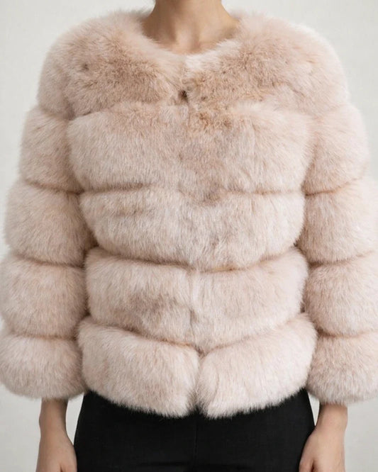 Women's Faux Fur Coat Active Elegant Comfortable Street Style Faux Fur Trim Outdoor Daily Wear Vacation Going out Faux Fur Short Coat Winter Fall Purple Pink Fuchsia Open Front Collarless Regular Fit | JRSEE:3e3fa3ee-df54-4030-bc4d-c03d7fd31771