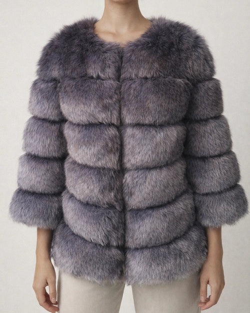 Women's Faux Fur Coat Active Elegant Comfortable Street Style Faux Fur Trim Outdoor Daily Wear Vacation Going out Faux Fur Short Coat Winter Fall Purple Pink Fuchsia Open Front Collarless Regular Fit | JRSEE:068e86d9-8b23-4ca7-985b-dca128998ed2