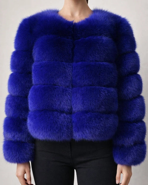 Women's Faux Fur Coat Active Elegant Comfortable Street Style Faux Fur Trim Outdoor Daily Wear Vacation Going out Faux Fur Short Coat Winter Fall Purple Pink Fuchsia Open Front Collarless Regular Fit | JRSEE:fd825ec3-c88d-4396-8f84-a022109b8821