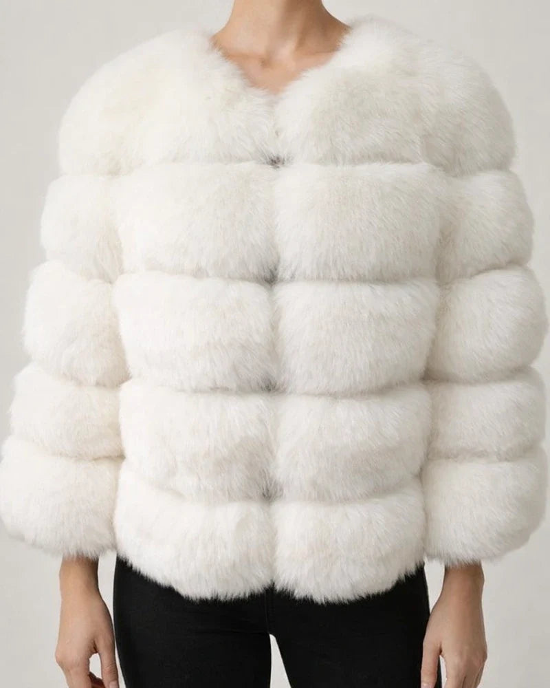 Women's Faux Fur Coat Active Elegant Comfortable Street Style Faux Fur Trim Outdoor Daily Wear Vacation Going out Faux Fur Short Coat Winter Fall Purple Pink Fuchsia Open Front Collarless Regular Fit | JRSEE:b65b13d2-858e-416d-9e10-44df248d3aac