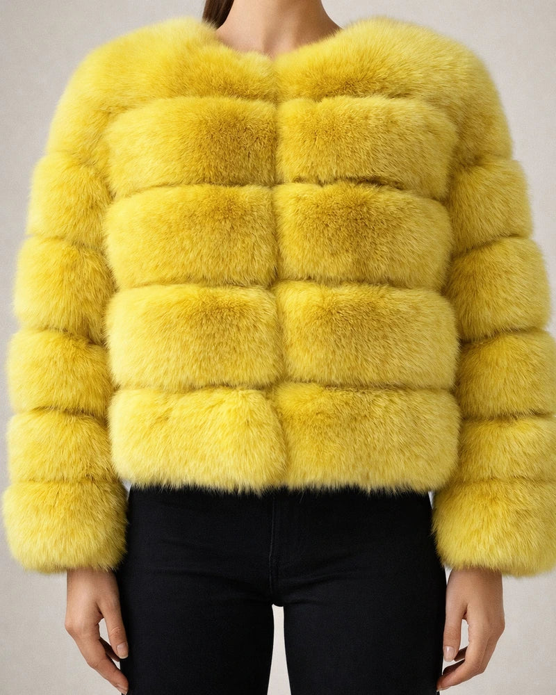 Women's Faux Fur Coat Active Elegant Comfortable Street Style Faux Fur Trim Outdoor Daily Wear Vacation Going out Faux Fur Short Coat Winter Fall Purple Pink Fuchsia Open Front Collarless Regular Fit | JRSEE:22c74223-63e6-4370-9b01-90492a3e0e90