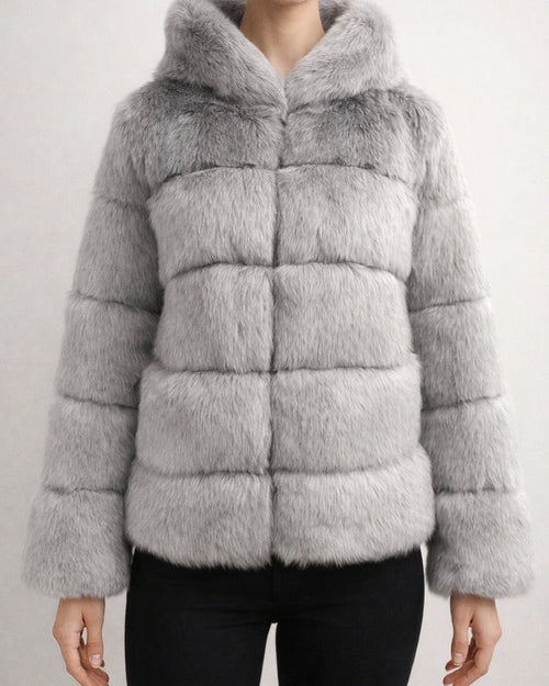 Women's Faux Fur Coat Regular Oversized Coat Sapphire Black Wine Dark Green khaki Party Party Fall Hoodie Regular Fit S M L XL XXL 3XL / Daily | JRSEE:cd269537-31ac-4045-9be7-3ac60be86343