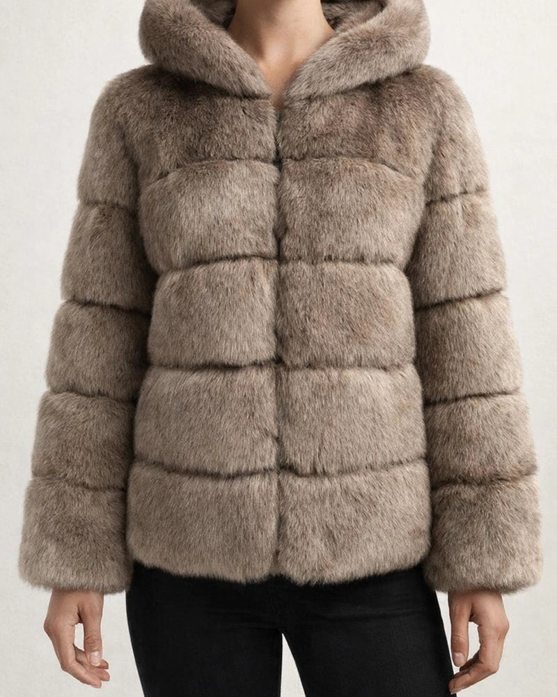 Women's Faux Fur Coat Regular Oversized Coat Sapphire Black Wine Dark Green khaki Party Party Fall Hoodie Regular Fit S M L XL XXL 3XL / Daily | JRSEE:603969b3-7c46-4785-8fac-13cc8e257160