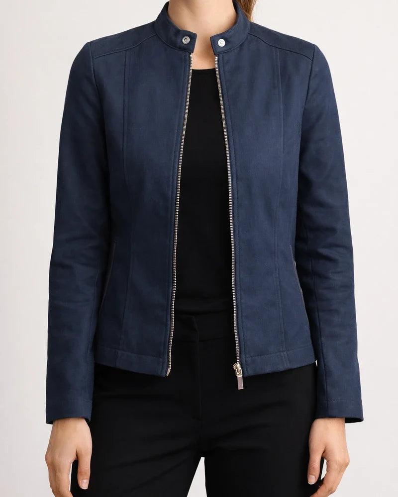 Women's Faux Leather Jacket Faux Motorcycle Plus Size Moto Biker Coat Short Zipper Jacket Light Pink Navy Wine Red ArmyGreen Chic & Modern Street Fall Collarless Slim Fit S M L XL XXL XXXL | JRSEE:3e10d0bc-3d31-46f5-a8b3-4b93d3d051c3