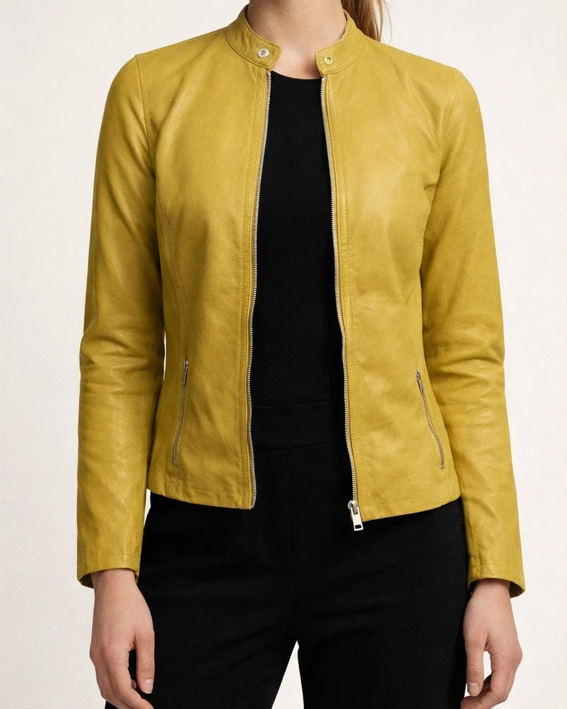Women's Faux Leather Jacket Faux Motorcycle Plus Size Moto Biker Coat Short Zipper Jacket Light Pink Navy Wine Red ArmyGreen Chic & Modern Street Fall Collarless Slim Fit S M L XL XXL XXXL | JRSEE:e7d735e3-1b58-4e0b-bf97-e57029562f77