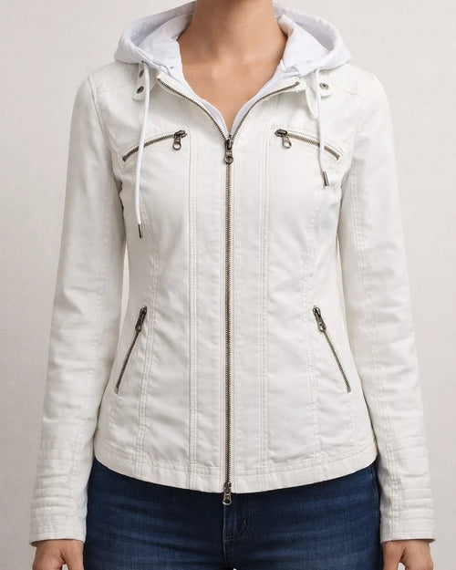 Women's Faux Leather Jacket Hoodie Jacket Windproof Warm Street Casual Daily Pocket Hoodie Sports Casual Solid Color Regular Fit Outerwear Long Sleeve Winter Fall Black Camel Red S M L XL XXL 3XL | JRSEE:850d9aaf-e3e2-4309-b673-e575beb726ab