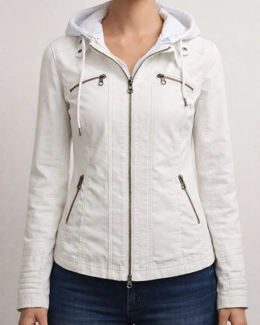 Women's Faux Leather Jacket Hoodie Jacket Windproof Warm Street Casual Daily Pocket Hoodie Sports Casual Solid Color Regular Fit Outerwear Long Sleeve Winter Fall Black Camel Red S M L XL XXL 3XL | JRSEE:850d9aaf-e3e2-4309-b673-e575beb726ab