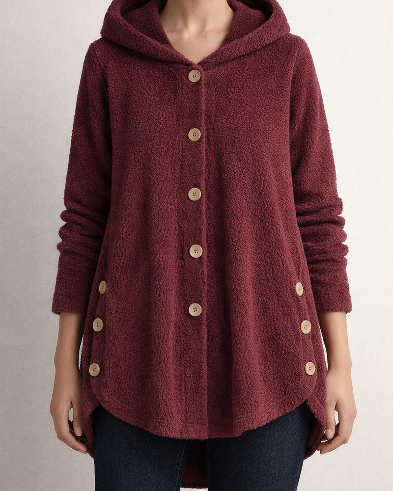 Women's Fleece Jacket Pullover Sherpa Fleece Teddy Zip Up Front Pocket claret turmeric Black Solid Color Street Hoodie Long Sleeve Fleece S M L XL XXL 3XL | JRSEE:7a5b59a6-7163-422e-b80e-a664243c888a
