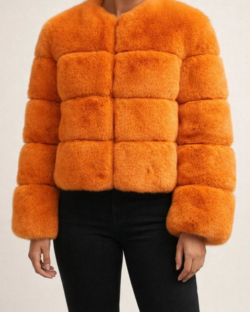 Women's Fur Coat Faux Fur Coat Hoodie Jacket Wedding Daily Outdoor clothing Fall Winter Short Coat Slim Casual Faux Leather Jacket Long Sleeve Solid Color Fur Light Pink Sapphire Navy | JRSEE:55029cf7-083b-4b1e-b39e-f0cf1db4c2bf
