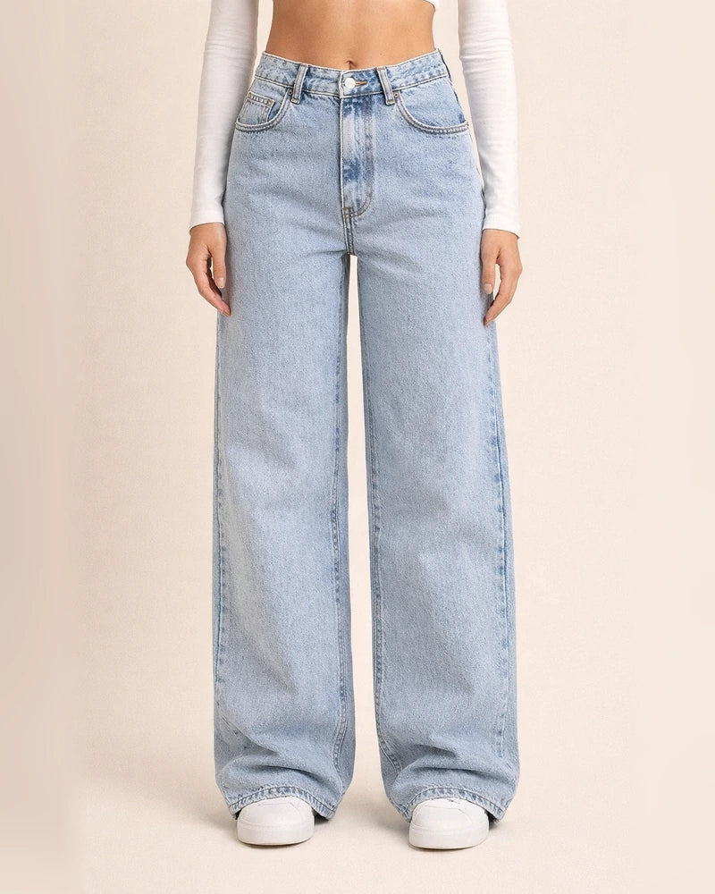 Women's High-Waisted Plus-Size Straight-Leg Relaxed-Fit Jeans | JRSEE:637a89f2-b81c-40bd-aa3d-da8c5182b41f