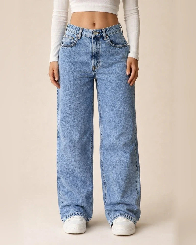 Women's High-Waisted Plus-Size Straight-Leg Relaxed-Fit Jeans | JRSEE:ec30c38a-5f24-4e35-9a35-a0165396a2e3