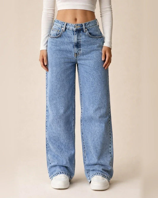 Women's High-Waisted Plus-Size Straight-Leg Relaxed-Fit Jeans | JRSEE:ec30c38a-5f24-4e35-9a35-a0165396a2e3