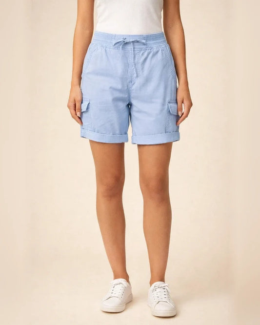 Women's High-waisted Work Pants Casual Pants Cotton Shorts Thin Section A Word Shorts | JRSEE:4df1bd19-dc4a-43d7-bd9f-6cacb7173483