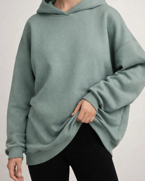 Women's Hooded Pullover Oversized Loose Casual Padded Solid Color Long-sleeved Loose Sweater | JRSEE:e0dad1a8-7666-4a62-b428-d3c40cc998f7