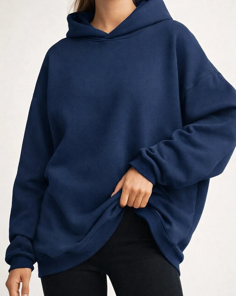 Women's Hooded Pullover Oversized Loose Casual Padded Solid Color Long-sleeved Loose Sweater | JRSEE:9f0cbd78-568f-4a66-baf0-398ae2458005