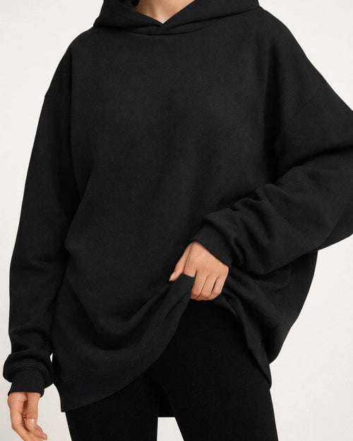 Women's Hooded Pullover Oversized Loose Casual Padded Solid Color Long-sleeved Loose Sweater | JRSEE:abe54dc7-cfd5-44ac-ae38-0674b3b8861c
