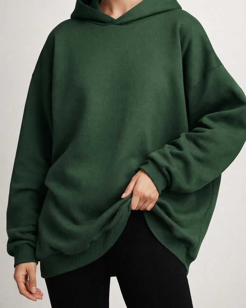 Women's Hooded Pullover Oversized Loose Casual Padded Solid Color Long-sleeved Loose Sweater | JRSEE:165e5e67-dfce-4024-b27c-a5776ba9b628
