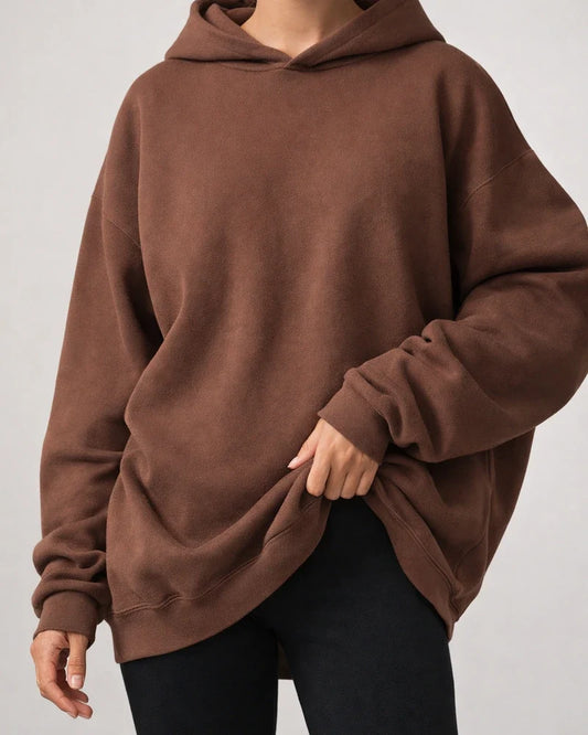 Women's Hooded Pullover Oversized Loose Casual Padded Solid Color Long-sleeved Loose Sweater | JRSEE:80c693c1-bec0-44b2-af8a-fc3016608a03