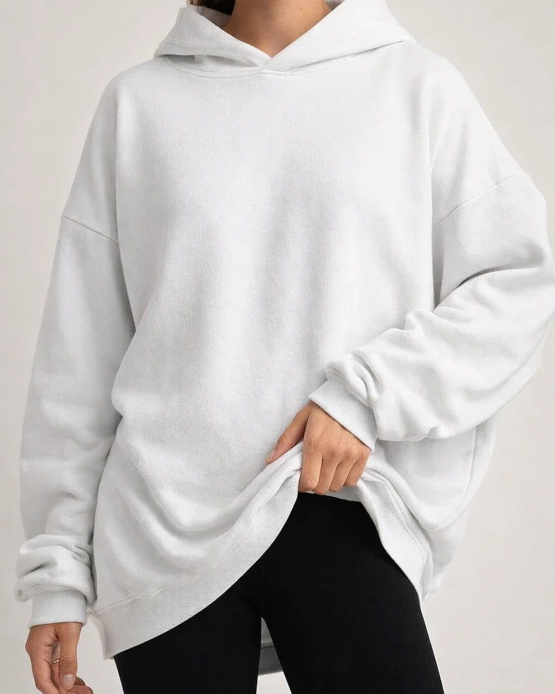 Women's Hooded Pullover Oversized Loose Casual Padded Solid Color Long-sleeved Loose Sweater | JRSEE:d909cda9-832c-4c96-bdcc-3a73c27e75df
