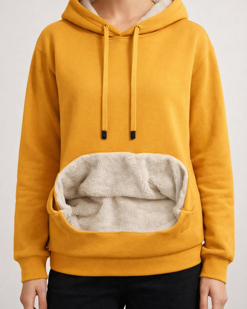 Women's Hoodie Sweatshirt Pullover Sherpa Fleece Teddy Front Pocket Pink Yellow Light Grey Solid Color Plain Casual Hoodie Long Sleeve Fleece S M L XL 2XL 3XL | JRSEE:25f499dd-da31-4389-b740-698da8308980