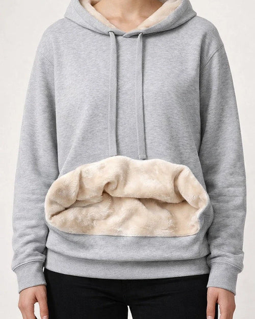 Women's Hoodie Sweatshirt Pullover Sherpa Fleece Teddy Front Pocket Pink Yellow Light Grey Solid Color Plain Casual Hoodie Long Sleeve Fleece S M L XL 2XL 3XL | JRSEE:3e8c4530-1ac9-424e-80bb-40fdb80d3811
