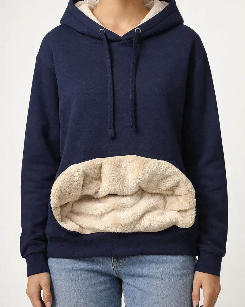 Women's Hoodie Sweatshirt Pullover Sherpa Fleece Teddy Front Pocket Pink Yellow Light Grey Solid Color Plain Casual Hoodie Long Sleeve Fleece S M L XL 2XL 3XL | JRSEE:44ee5dfe-ff7d-4fc8-87ad-747387303886