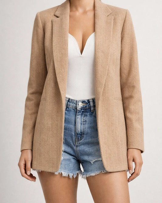 Women's Jacket Slim Jacquard Splicing Temperament Commuting Thickened Tweed Jacket | JRSEE:a97e6982-67b9-4df9-a906-dfa247b26a0f
