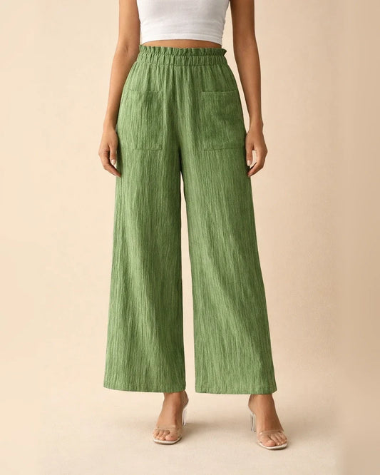 Women's Lightweight Solid-Color Casual Straight-Leg Pants for Summer | JRSEE:4c2afee5-8a80-41b9-8aa5-5bf50756d836