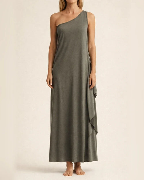 Women's Long Dress Maxi Dress Casual Dress Pure Color Streetwear Casual Outdoor Daily Vacation Split Cold Shoulder Long Sleeve One Shoulder Dress Regular Fit Black Red Dark Grey Summer Spring S M L | JRSEE:c2bee2f0-6809-4df5-b197-54386d38a156