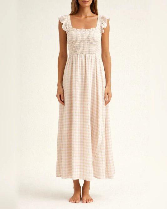 Women's Long Dress Maxi Dress Casual Dress Swing Dress Sundress Plaid Fashion Streetwear Outdoor Daily Date High Waist Print Sleeveless Strap Dress Regular Fit Black Red Sky Blue Spring Summer S M L | JRSEE:60724782-e726-47d1-8f9d-4762712b0fcc