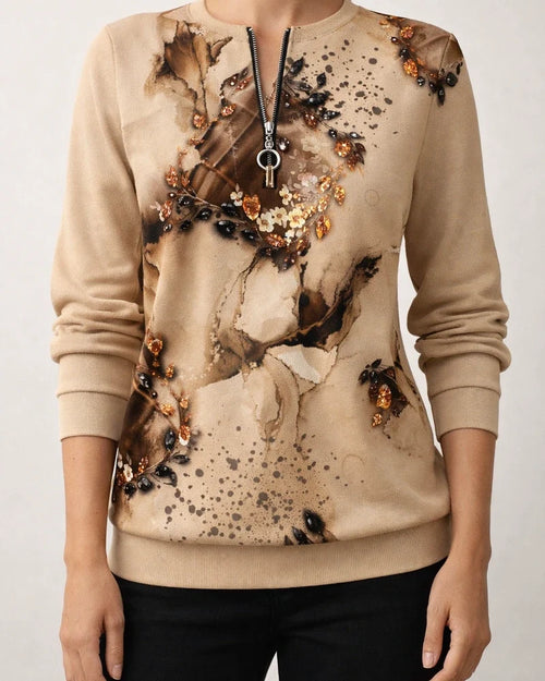 Women’s Long-Sleeve Casual Hoodie with Bohemian Print | JRSEE:c96dc4a0-8318-4b4e-b6d3-5d71ba1edd05