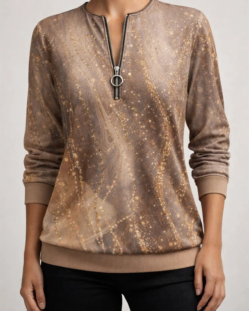 Women’s Long-Sleeve Casual Hoodie with Bohemian Print | JRSEE:954a80d4-ba78-4260-8e1e-f5650b8e3945