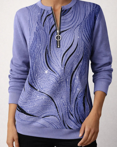 Women’s Long-Sleeve Casual Hoodie with Bohemian Print | JRSEE:cea246e5-a644-4c93-90da-1244bf67ab45