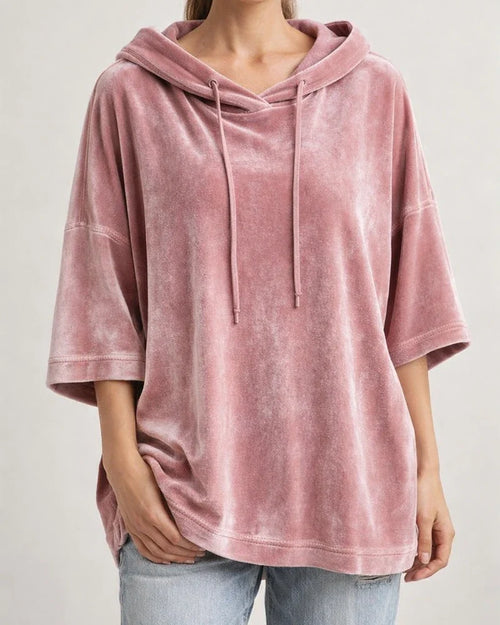 Women’s Loose-Fit Fall/Winter Hooded Sweatshirt with Batwing Sleeves | JRSEE:1534f710-3007-47a9-84cc-6b9d7f0945a9