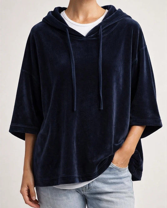 Women’s Loose-Fit Fall/Winter Hooded Sweatshirt with Batwing Sleeves | JRSEE:e0a53492-a92c-469b-9fd4-003b6833e170