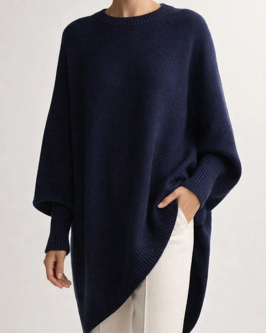 Women's Loose-Fit Solid Color Crew Neck Knit Sweater with Dropped Shoulder Sleeves for Fall/Winter | JRSEE:137e5b0a-2680-49d4-a6cf-48faa9bac670
