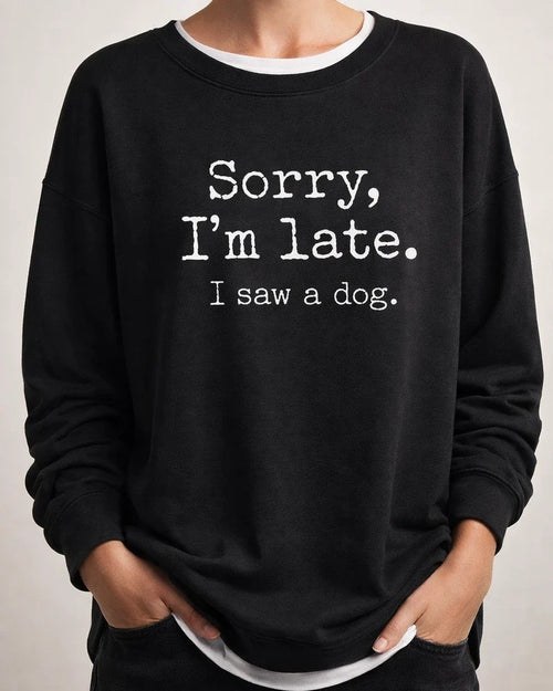 Women's Loose New  Round Neck Letter Tops Sweatshirt Jacket Round Neck  Black Blue Red S M L XL XXL | JRSEE:c280fa2b-4ba5-4fb4-a3e8-ea93039d95b3