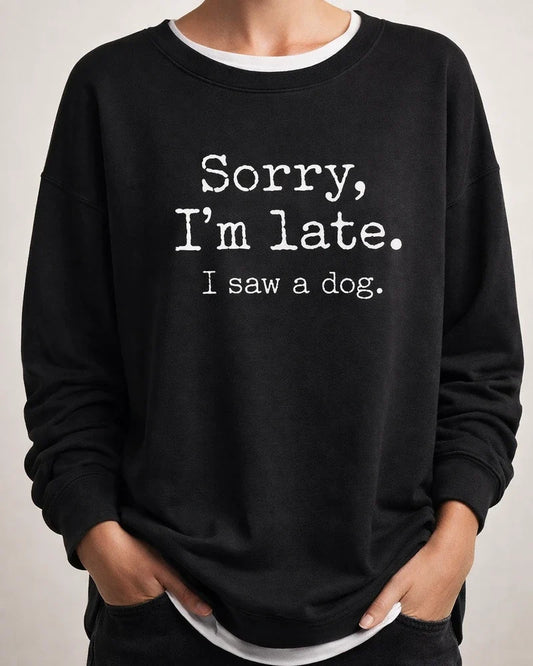 Women's Loose New  Round Neck Letter Tops Sweatshirt Jacket Round Neck  Black Blue Red S M L XL XXL | JRSEE:c280fa2b-4ba5-4fb4-a3e8-ea93039d95b3