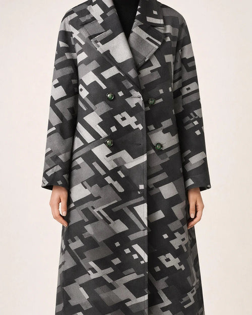 Women's Loose Winter and Fall Tweed Printed Jacket Warm Long Temperament Coat | JRSEE:581d3467-e327-431c-a7f4-e0e697b137d5