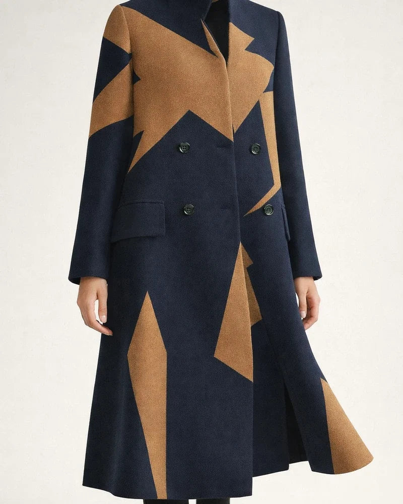Women's Loose Winter and Fall Tweed Printed Jacket Warm Long Temperament Coat | JRSEE:14fafe5a-b103-4354-a747-776377627d14