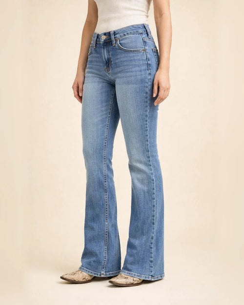 Women's Low-Rise Flared Jeans Solid Color Flared Pants | JRSEE:decf88aa-4d37-4a85-954e-817c77ed847a