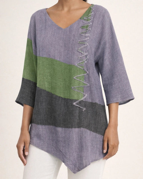 Women's New Arrival Casual Fashion Loose-Fit Long-Sleeve V-Neck Printed T-Shirt Top | JRSEE:9346aeaa-0eb9-421b-ae26-569bd11c6402
